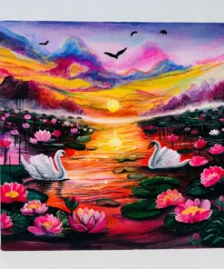 Alternative view of Harmony at Sunset – Acrylic Painting
