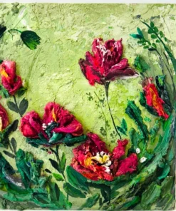 Alternative view of Blossoms in Relief – Textured 3D Floral Painting