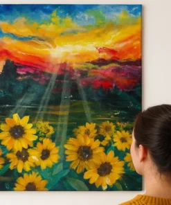 Golden Horizon – Acrylic Painting