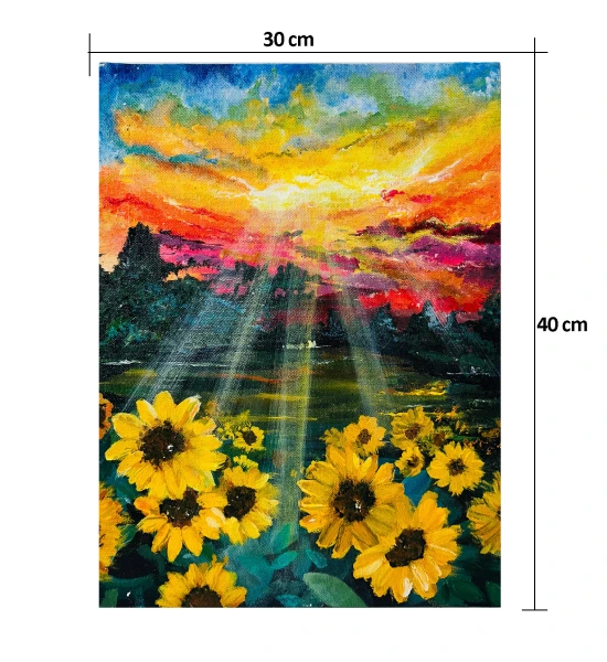 Golden Horizon – Acrylic Painting - Image 4