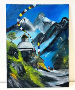 Alternative view of Himalayan Serenity – Acrylic Painting