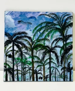 Alternative view of Whispers of the Tropics – Hand-Painted Coconut Grove