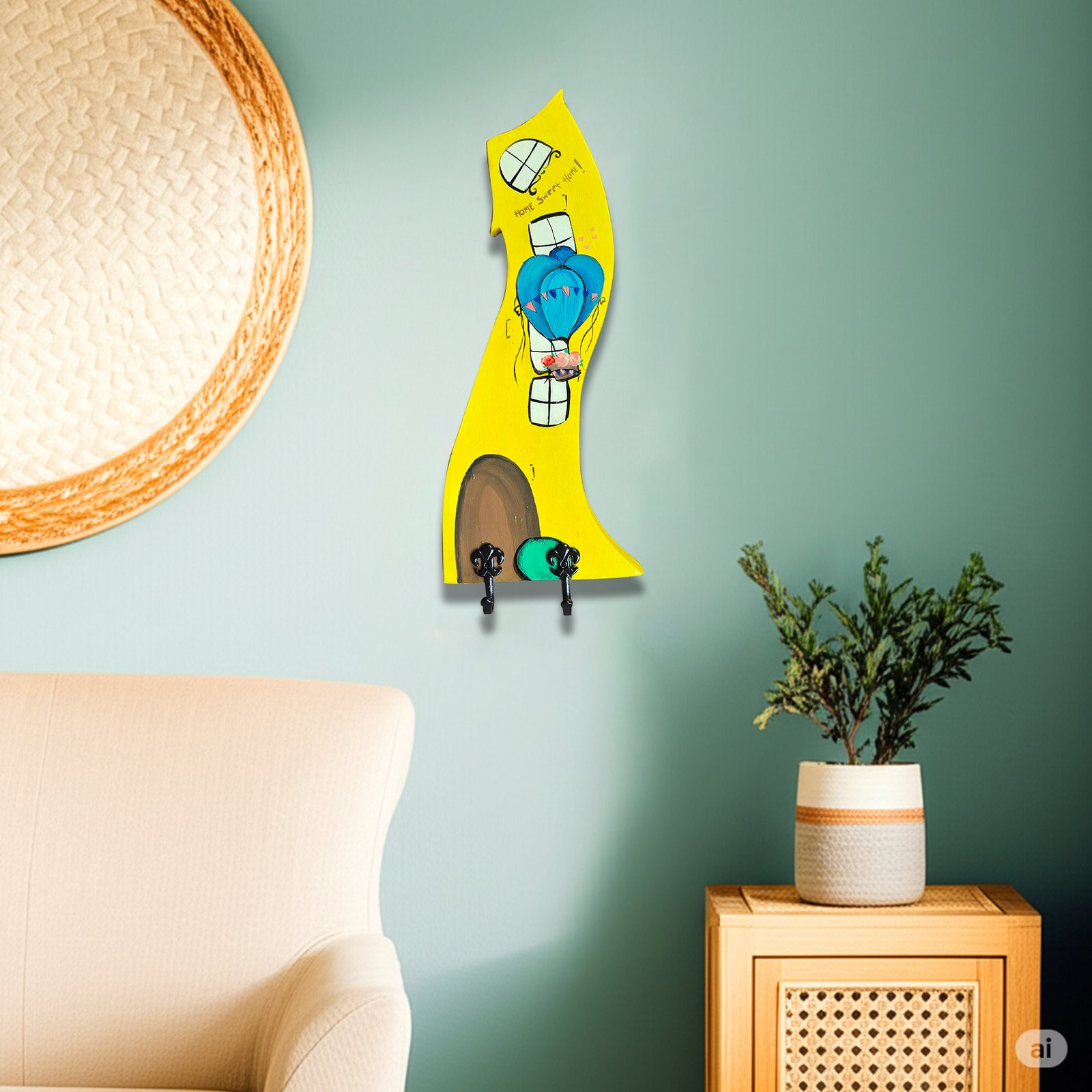 Hand-Painted Wooden Key Holders - Image 4